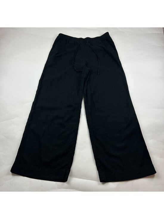 a new day Pants - A New Day Black Linen Blend Wide Leg Lounge Pant L